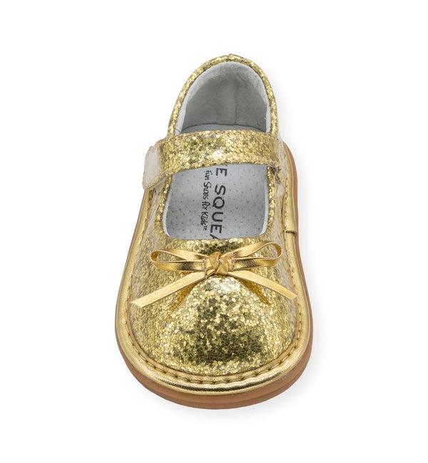 Beauty Gold Bow Shoe - Wee Squeak