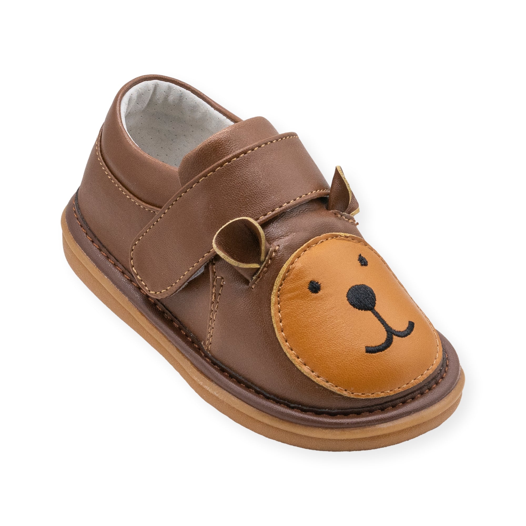 Theo Bear Brown Toddler Squeaky Shoe | Wee Squeak Kids Shoes 9 / Brown Theo Bear Brown Toddler Squeaky Shoe | Wee Squeak Kids Shoes 9 / Brown