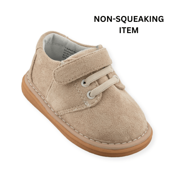 Blake Beige Shoe (NON - SQUEAKING) - Wee Squeak