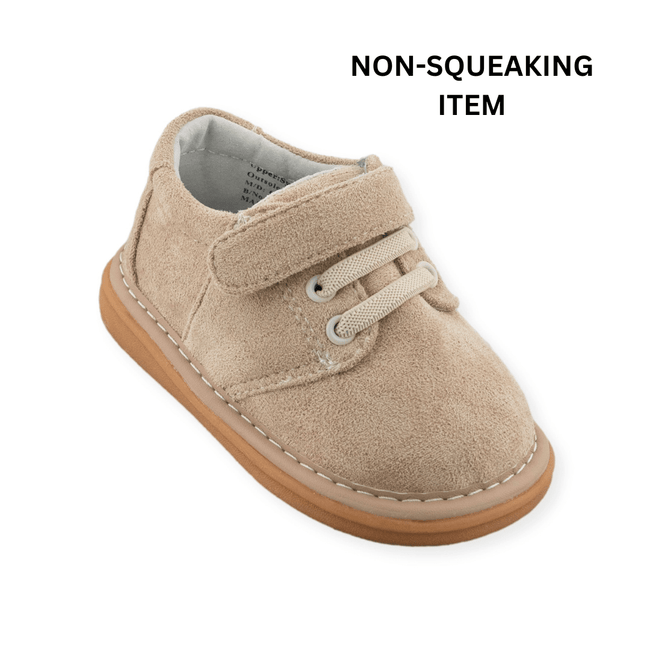 Blake Beige Shoe (NON - SQUEAKING) - Wee Squeak
