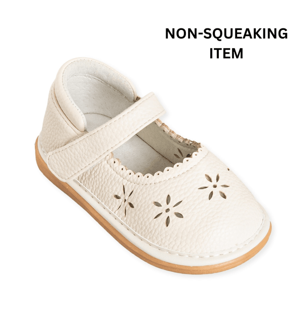 Ellie Ivory Shoe (NON - SQUEAKING) - Wee Squeak