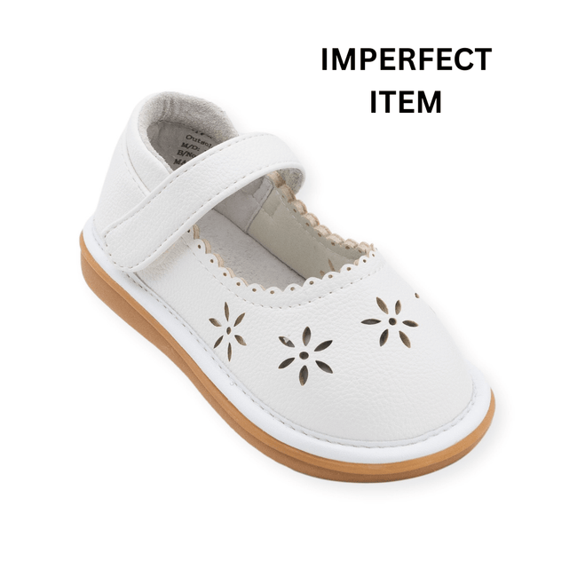 Ellie White Shoe (IMPERFECT) - Wee Squeak