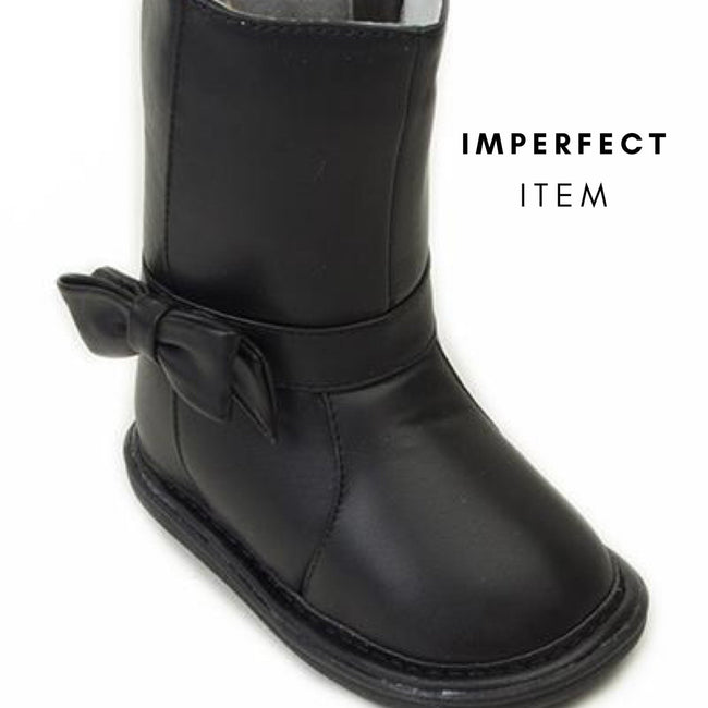 Bow Boot Black (IMPERFECT) - Wee Squeak