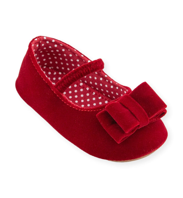 Dorothy Red Velvet Shoe by Jolly Kids - Wee Squeak