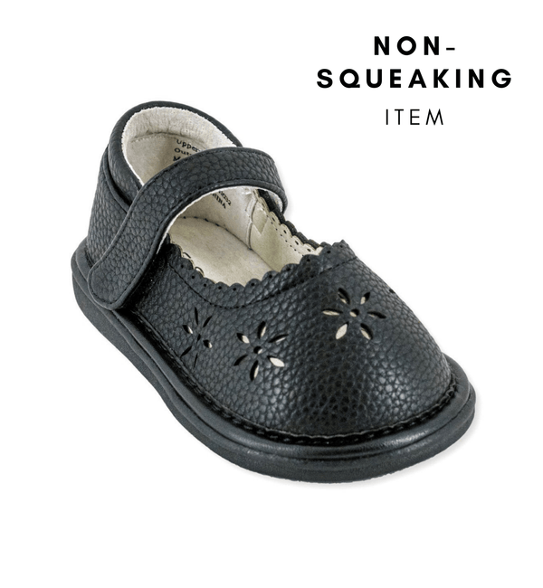 Ellie Black Shoe (NON-SQUEAKING) - Wee Squeak