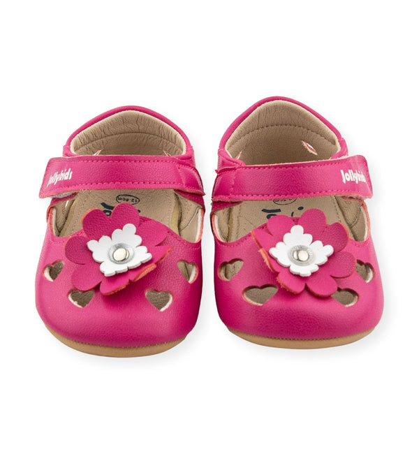 Elsie Fuchsia Mary Jane Shoe by Jolly Kids - Wee Squeak