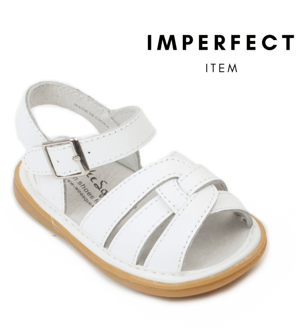 Emma Sandal White (IMPERFECT) - Wee Squeak