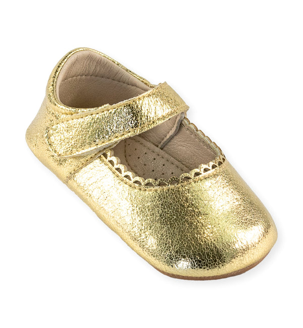 Grace Gold Mary Jane Shoe by Jolly Kids - Wee Squeak