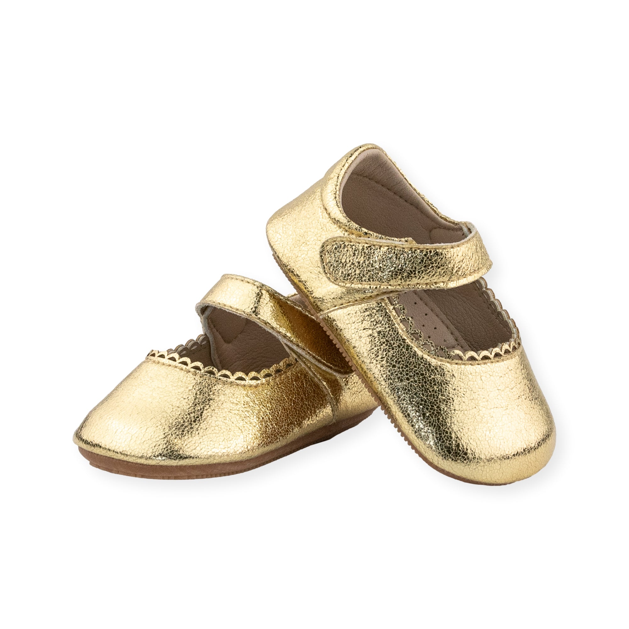 Jolly Kids Grace Gold Mary Jane Toddler Shoe | Wee Squeak 7 / Final Sale