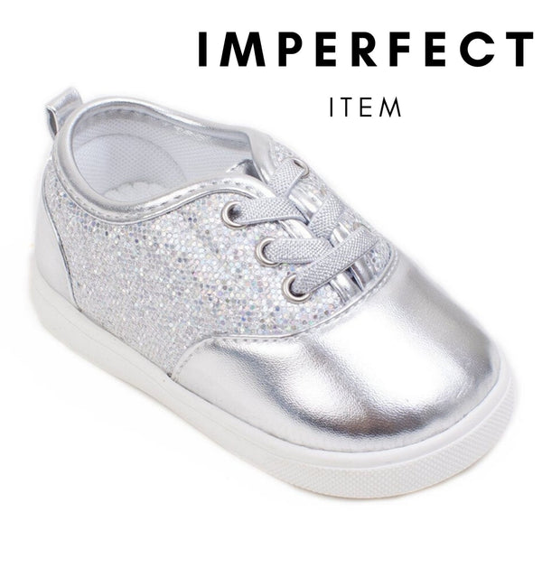 Lexi Silver Tennis Shoe (IMPERFECT) - Wee Squeak