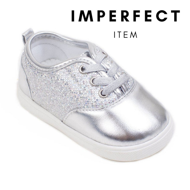 Lexi Silver Tennis Shoe (IMPERFECT) - Wee Squeak