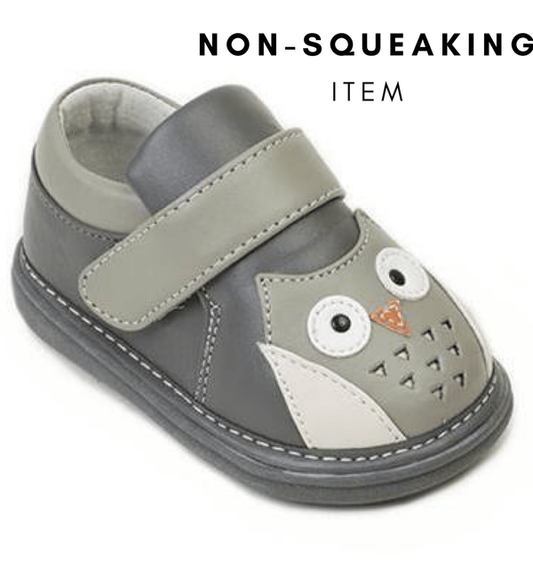 Owl Grey Shoe (NON - SQUEAKING) - Wee Squeak