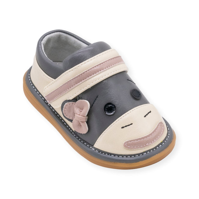 Red Cheeky Monkey Soft Leather Baby Shoes. First Shoes
