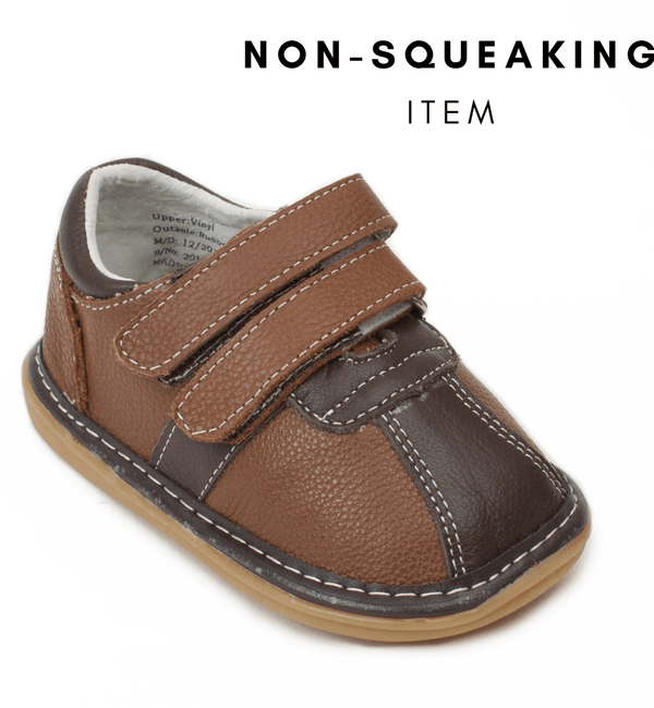 Two Tone Brown Shoe (NON-SQUEAKING) - Wee Squeak