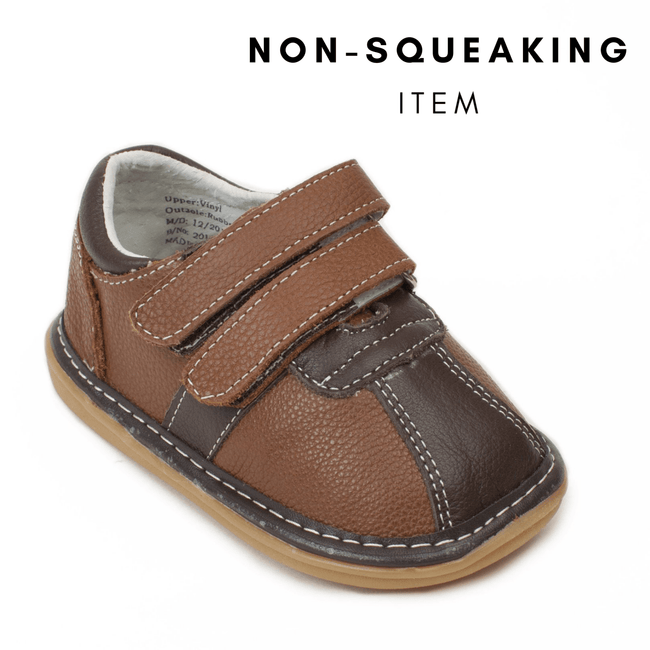 Two Tone Brown Shoe (NON-SQUEAKING) - Wee Squeak