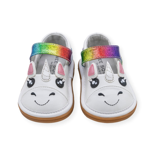 Unicorn Toddler Squeaky Shoe by Wee Squeak with Removable Squeaker
